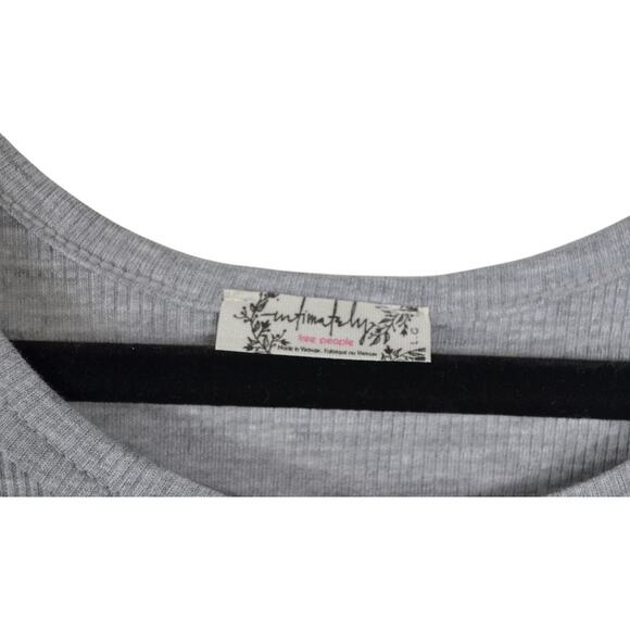 Free People Intimately Grey Ribbed Tank – Size L NWT - Picture 5 of 6